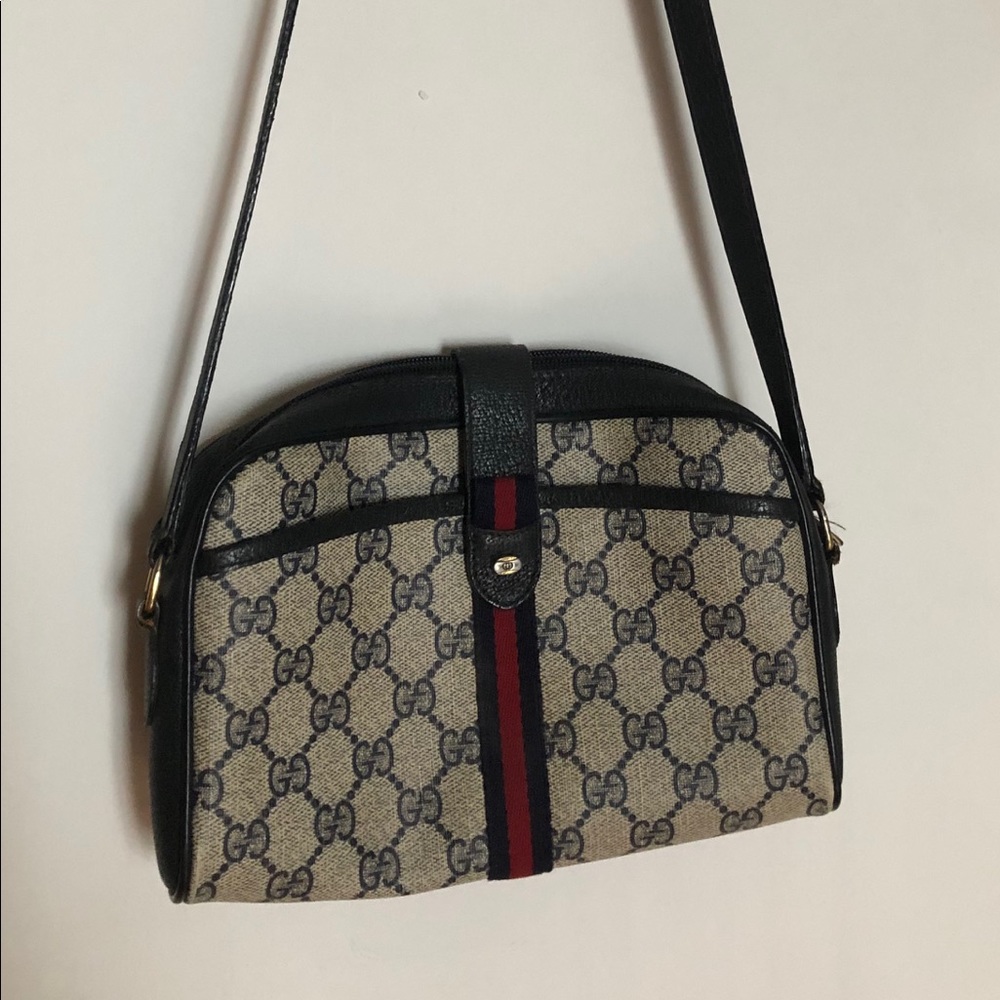 Vintage Gucci Monogram Shoulder Bag